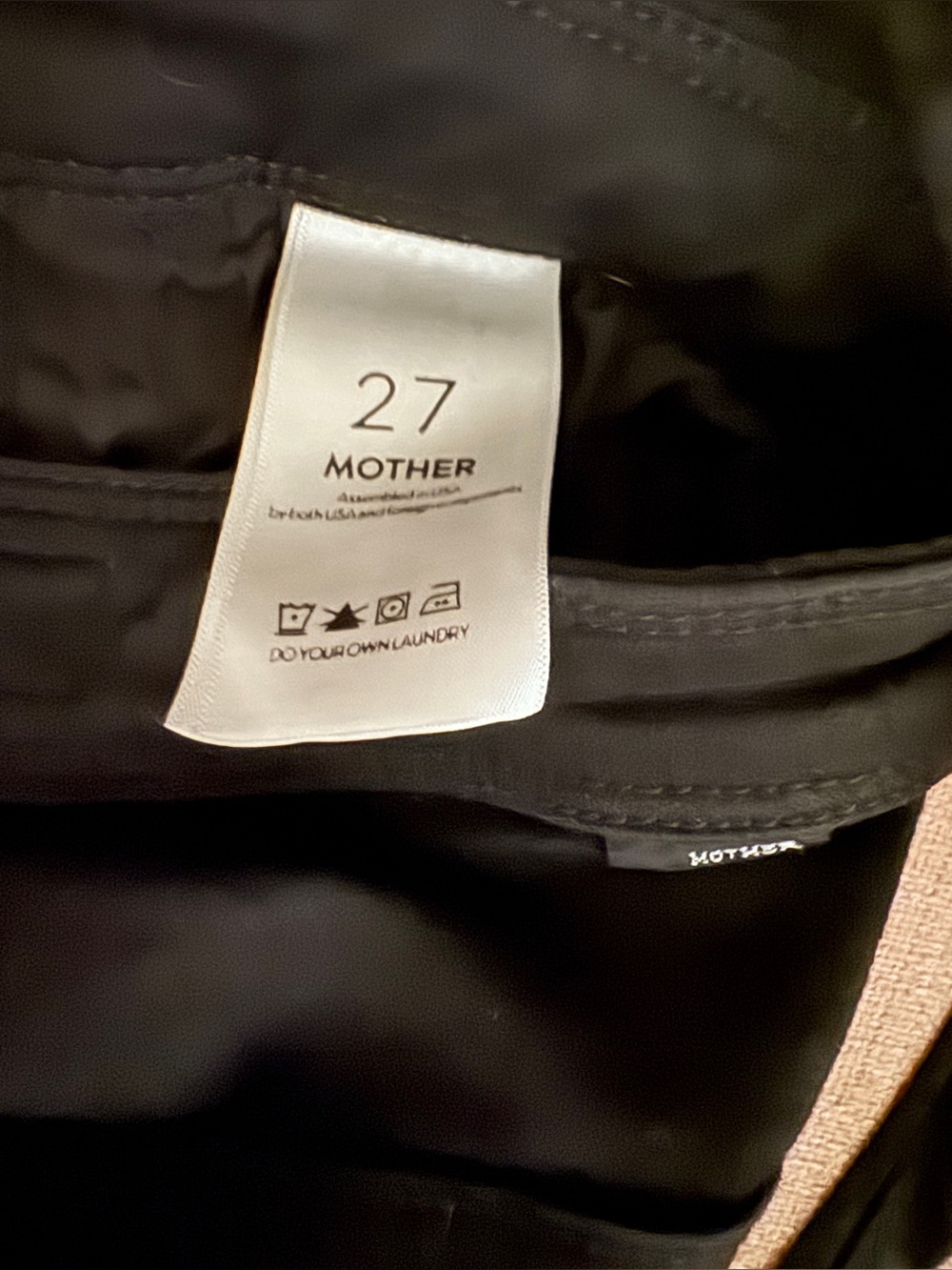 MOTHER Black Denim Square Neck Backless Tie Jumpsuit Overalls Size 27 EUC - Picture 2 of 10